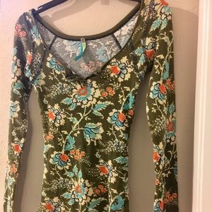 Free People Floral Printed Thermal Size S